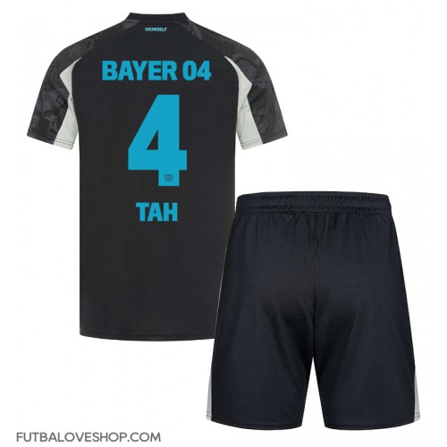 Dres Bayer Leverkusen Jonathan Tah #4 Tretina pre deti 2024-25 Krátky Rukáv (+ trenírky)